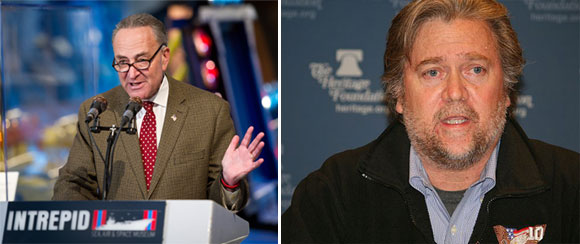 Steve Bannon Would Love to Team Up With Chuck Schumer on Infrastructure