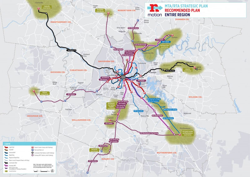 As Nashville’s Mayor Pushes Light Rail to Win Referendum, What Will Happen to Buses?