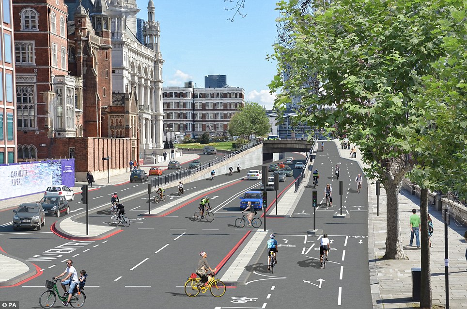 London’s Protected Bike Lanes Move People 5 Times More Efficiently Than Car Lanes