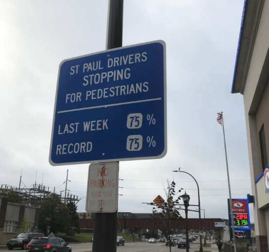 To Get Drivers to Yield, St. Paul Uses Psych Trick
