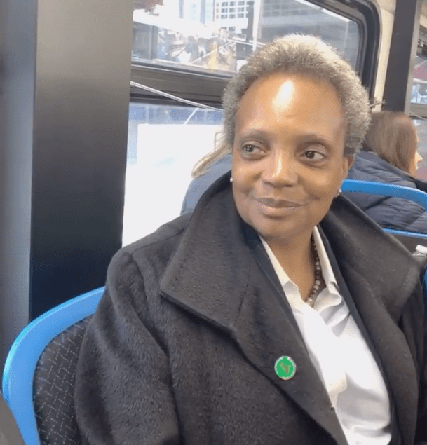 SEE IT! We Talk to Mayor Lightfoot — On the Bus!