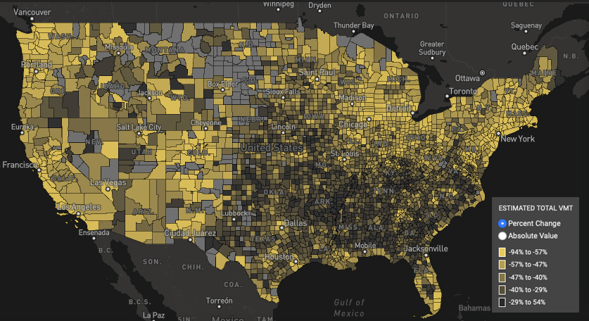 DATA DUMP: Total Driving is Down in All Major U.S. Cities