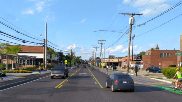 A Suburban Strip In Newton and Needham Is Getting a Complete Streets Makeover