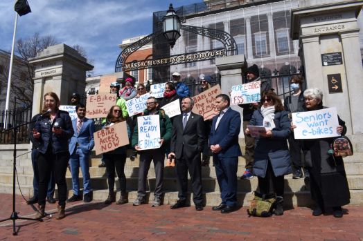 Advocates Rally for E-Bike Legislation at Mass. State House