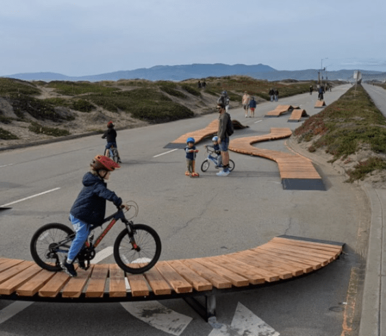Kids Enjoy San Francisco’s Beach Safe from Pollution and Speeding Traffic